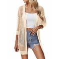thumbnail image 1 of Zeagoo Plus Size Crochet Cardigan Short Sleeve Open Front Lightweight Summer Boho Kimono Cardigans, 1 of 10