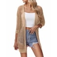 thumbnail image 1 of Zeagoo Plus Size Crochet Cardigan Short Sleeve Open Front Lightweight Summer Boho Kimono Cardigans, 1 of 10