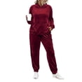 thumbnail image 1 of Zeagoo Plus Size Tracksuits Set for Women 2 Piece Sweatsuits Velour Outfits Pullover Hoodie and Sweatpants with Pockets, 1 of 6