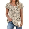 thumbnail image 1 of Zeagoo Plus Size Womens Ruffle Sleeve Tunic Tops V Neck Summer Shirts Floral Print Tops Dressy Blouse, 1 of 7