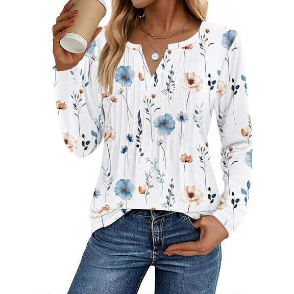 Zeagoo Shirts for Women 2025 Trendy Long Sleeve Tops Pleated Boho Blouses Business Casual Work Tunic Tee Tshirts