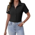 thumbnail image 1 of Zeagoo Short Sleeve Button Down Blouses for Women Tailored Business Work Shirts Summer Tops, 1 of 10