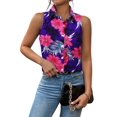 thumbnail image 1 of Zeagoo Sleeveless Blouses for Women Summer Casual Button Down Shirts Flower Tank Tops Fashion, 1 of 2