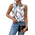thumbnail image 1 of Zeagoo Sleeveless Blouses for Women Summer Casual Button Down Shirts Flower Tank Tops Fashion, 1 of 2