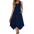 thumbnail image 1 of Zeagoo Sleeveless Dress for Women Casual Tank Midi Dress Crew Neck Flowy Dress Aline Tshirt Dress Ethnic Dress Cruise Dress Beach Sundress, 1 of 6