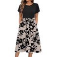 thumbnail image 1 of Zeagoo Summer Dresses for Women 2025 Knee Length Dresses Casual A-line Dress Floral Dresses Women Teacher Dress, 1 of 6