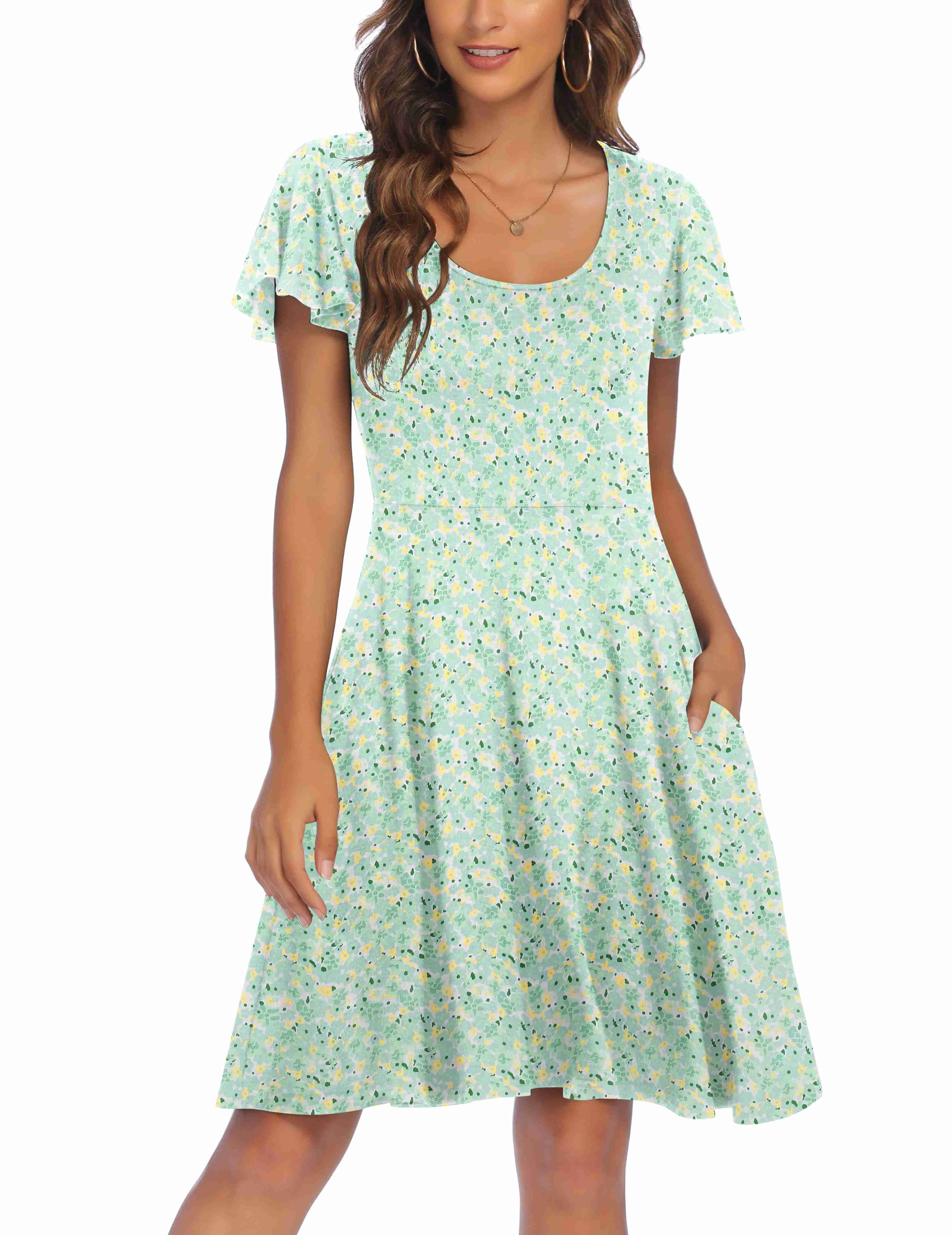 white dress with blue flowers And Floral Maxi Lace Back Levels of Nursing Explained size 30 dress Shown Color:Black