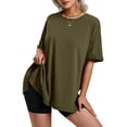thumbnail image 1 of Zeagoo Summer T Shirts for Women Oversized Crew Neck Tees Short Sleeve Loose Fit Workout Tops, 1 of 4