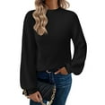 thumbnail image 1 of Zeagoo Sweaters for Women Fall Fashion Trendy Long Sleeve Turtleneck Pullover Lantern Knit Sweater Tops, 1 of 5