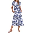 thumbnail image 1 of Zeagoo T Shirt Midi Dress for Women Summer Casual Tiered Dresses A Line Swing Long Dresses with Pockets Short Sleeve Beach Dress, 1 of 6