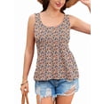 thumbnail image 1 of Zeagoo Women's Sleeveless Pleated Tank Top Square Neck Tunic Casual Summer Fashion Blouse Daily Wear, 1 of 7
