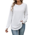 thumbnail image 1 of Zeagoo Tshirts For Women Thumb Hole Cotton Long Sleeve Shirts Tunic Blouses for Leggings, 1 of 6