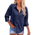 thumbnail image 1 of Zeagoo Women' Button Down Shirts Casual Pleated Long Sleeve Shirt, 1 of 5