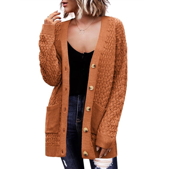 Zeagoo Women' Cardigans Long Sleeveless Sweater Button Down Open Front Colorblock Clothes