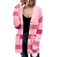 thumbnail image 1 of Zeagoo Women' Cardigans Long Sleeveless Sweater Button Down Open Front Colorblock Clothes, 1 of 5