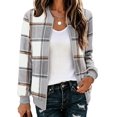 thumbnail image 1 of Zeagoo Women' Plaid Shacket Jacket Zip Up Casual Coat Fall Winter Clothes with Pockets Trendy, 1 of 5