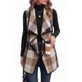 thumbnail image 1 of Zeagoo Women Tunic Vest Plaid Jackets Sleeveless Long Flannel Shirts with Pockets Dressy Fall Winter Trendy, 1 of 6