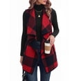 thumbnail image 1 of Zeagoo Women Tunic Vest Plaid Jackets Sleeveless Long Flannel Shirts with Pockets Dressy Fall Winter Trendy, 1 of 6