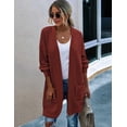 thumbnail image 1 of Zeagoo Women's 2025 Fall Long Batwing Sleeve Open Front Chunky Knit Cardigan Sweater, 1 of 6
