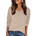 thumbnail image 1 of Zeagoo Fall Tops for Women Long Sleeve Shirts Casual Cotton Blouses Dressy Pleated Tunics, 1 of 7