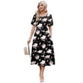 thumbnail image 1 of Zeagoo Women's Casual A-Line Dress with Pockets Summer Beach Dress Short Sleeve Midi Dress Flowy Sundresses, 1 of 9