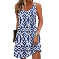 thumbnail image 1 of Zeagoo Women's Casual Tshirt Dress with Pockets Summer Flowy Beach Dresses V Neck Women Sleeveless Tank Dress Short Mini Sundresses, 1 of 6