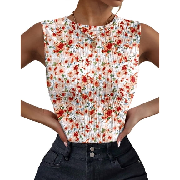 Zeagoo Women's High Neck Tank Top Casual Business Slim Fitted Ribbed Basic Tank Tops Summer Sleeveless Shirts