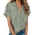 thumbnail image 1 of Zeagoo Women's Linen Blouse Short Sleeve Button Down Shirts 100% Cotton Collared Summer Short Sleeve Blouses Tops, 1 of 6