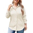 thumbnail image 1 of Zeagoo Women's Plus Size Button Down Shirts Long Sleeve Collared Casual Shirt Office Work Blouse Tops, 1 of 6