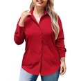 thumbnail image 1 of Zeagoo Women's Plus Size Button Down Shirts Long Sleeve Collared Casual Shirt Office Work Blouse Tops, 1 of 6
