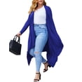 thumbnail image 1 of Zeagoo Women's Plus Size Cardigan Long Sleeve Duster Open Front Drape Lightweight Long Cardigans, 1 of 4