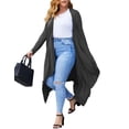 thumbnail image 1 of Zeagoo Women's Plus Size Cardigan Long Sleeve Duster Open Front Drape Lightweight Long Cardigans, 1 of 4