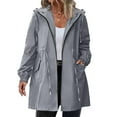 thumbnail image 1 of Zeagoo Women's Rain Jacket Plus Size Long Raincoat Lightweight Hooded Windbreaker Waterproof Jackets with Pockets, 1 of 7