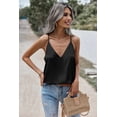 thumbnail image 1 of Zeagoo Women's Satin Tank Top V Neck Summer Camisole Soft Spaghetti Strap Shirt, 1 of 8