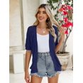 thumbnail image 1 of Zeagoo Women's Short Sleeve Summer Crochet Cropped Cardigan V Neck Button up Bolero Shrug Sweater, 1 of 5