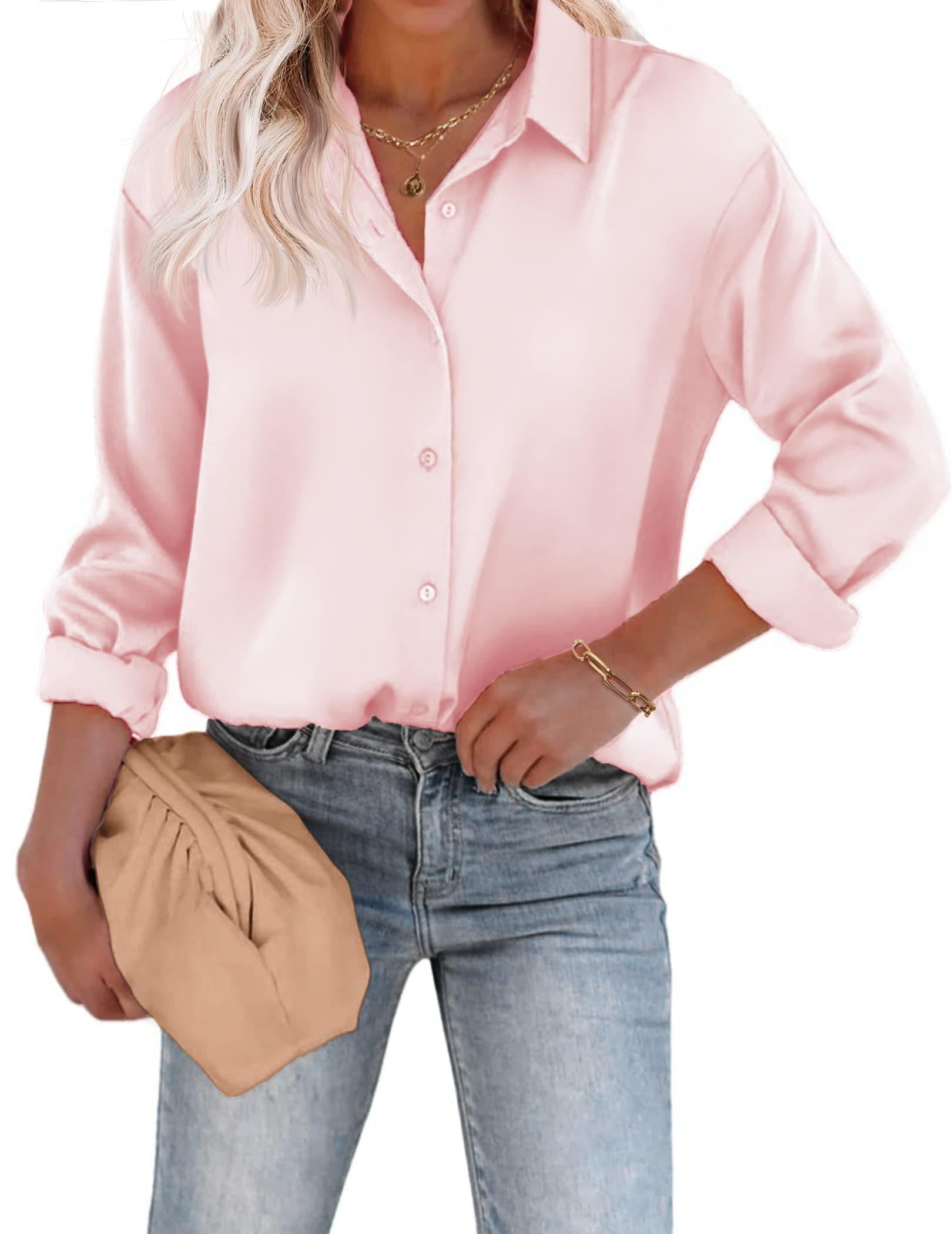 White Shirts For Women Zeagoo Women's Short Sleeve Button Down Blouse - Textured Fabric, Casual Elegant Tunic Top Elegant Tunic Shirt