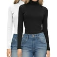 thumbnail image 1 of Zeagoo Women's Turtleneck Long Sleeve Tops Lightweight Base Layer T-Shirts Solid Slim Fit Thermal Top, 1 of 4