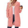 thumbnail image 1 of Zeagoo Women's Zip Up Hoodies Long Fleece Tunic Sweatshirts Casual Oversized Fall Coats Trendy Winter Hoodie, 1 of 6