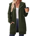 thumbnail image 1 of Zeagoo Women's Zip Up Hoodies Long Sleeve Fall Fleece Jacket Casual Oversized Tunic Hooded Sweatshirt With Pockets Winter Coats, 1 of 10