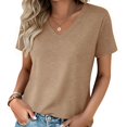 thumbnail image 1 of Zeagoo Womens Basic T-shirts Short Sleeve V-Neck Shirts Summer Casual Tops Daily Wear, 1 of 6