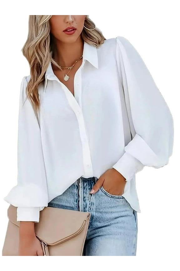 Womens Blouses Dressy Casual Spring Stripe Long Sleeve Shirts Button Down Tops Fashion