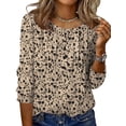 thumbnail image 1 of Zeagoo Womens Blouses Womens Tops Casual Crew Neck Shirts Basic Tees Business Work Blouses Beach Vacation Clothes for Women Green, 1 of 8