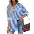 thumbnail image 1 of Zeagoo Womens Button Up Shirt Loose Drop Shoulder Blouses Long Sleeve Soft Office Dress Collar Shirt with Pockets, 1 of 6
