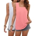 thumbnail image 1 of Zeagoo Womens Casual Tank Top Basic Solid Flowy Tank Tops Square Neck Sleeveless Lightweight Summer Tops, 1 of 6