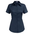 thumbnail image 1 of Zeagoo Womens Cotton Button Down Fitted Button Up Server Uniform Shirt, 1 of 7