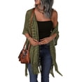 thumbnail image 1 of Zeagoo Womens Crochet Kimono Cardigan Open Front Knit Hollow Out Lightweight Cover Up with Tassel, 1 of 7