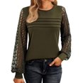 thumbnail image 1 of Zeagoo Womens Elegant Blouse Lace Long Sleeve Tops Dressy Cute Fall Tops Casual Work T-Shirts, 1 of 8