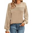 thumbnail image 1 of Zeagoo Womens Elegant Blouse Lace Long Sleeve Tops Dressy Cute Fall Tops Casual Work T-Shirts, 1 of 8