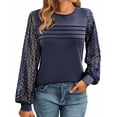 thumbnail image 1 of Zeagoo Womens Elegant Blouse Lace Long Sleeve Tops Dressy Cute Fall Tops Casual Work T-Shirts, 1 of 8