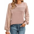 thumbnail image 1 of Zeagoo Womens Elegant Blouse Lace Long Sleeve Tops Dressy Cute Fall Tops Casual Work T-Shirts, 1 of 8